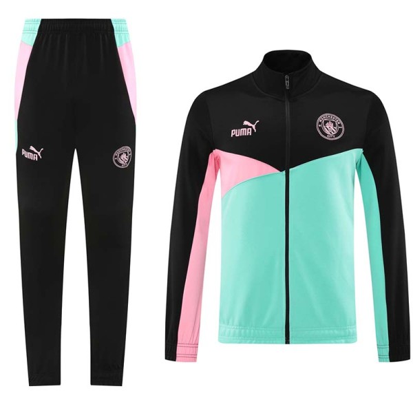 24/25 Man City Black Green Jacket Tracksuit(02)