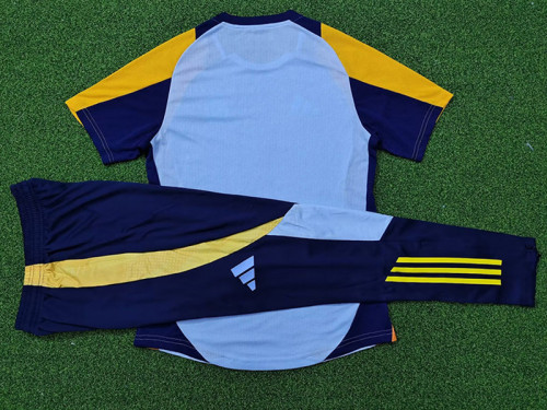 24/25 RMA Light Blue Player Version Suit  Soccer Jersey（Blue pants）蓝裤