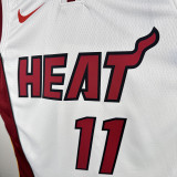 22/23 HEAT JAQUEZ JR. #11 White Top Quality Hot Pressing NBA Jersey (V领）