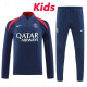 24/25  PSG Royal blue Kids Half Pull Tracksuit  (童装、半拉链)