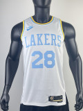 22/23 LAKERS HACHIMURA #28 White Retro Top Quality Hot Pressing NBA Jersey