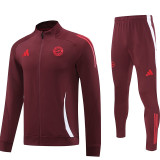 24/25 Bayern Dark Red Jacket Tracksuit