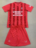 24/25 Rangers Red Goalkeeper Adult Suit Fans Soccer Jersey（成人套装）