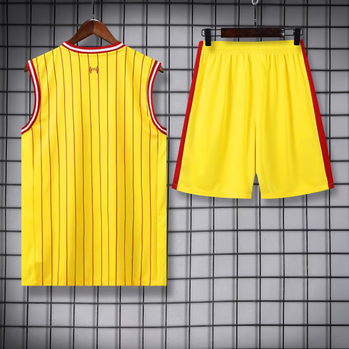 24/25 LIV Yellow & Red Tank top and shorts suit
