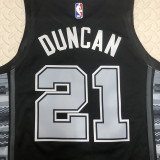 22/23 SA Spurs DUNCAN #21 Black Top Quality Hot Pressing NBA Jersey (Trapeze Edition)