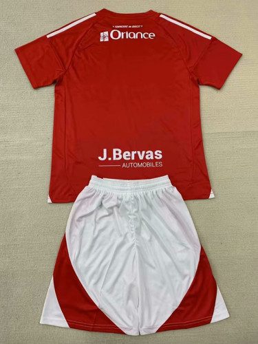 24/25 Stade Brestois Home Kids Soccer Jersey