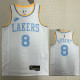 22/23 LAKERS BRYANT #8 White Top Quality Hot Pressing NBA Jersey (Retro Logo)