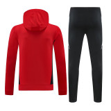 24/25 Man Utd Red  Hooded  Tracksuit