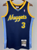 2006-2007 Nuggets IVERSON #3 Royal Blue Retro Top Quality Hot Pressing NBA Jersey
