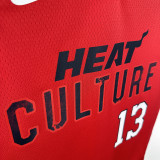 24/25 HEAT ADEBAYO # 13 Red Top Quality Hot Pressing Retro NBA Jersey