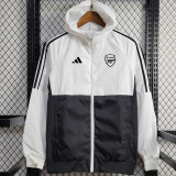 24/25  ARS White & Black  Hooded Windbreaker