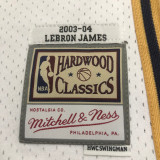 2003/2004 Cleveland Cavaliers JAMES #23 White Retro Top Quality Hot Pressing NBA Jersey