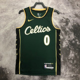 22/23 Celtics TATUM #0 Green City Edition Top Quality Hot Pressing NBA Jersey