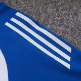 24/25 Lyon White &Blue Half Pull Tracksuit  (白色、半拉链)