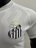 25/26 Santos FC Home Player Version Soccer Jersey(Print All Sponsor)(新全广告、背上NVA~SRTE)