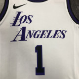 22/23 LAKERS RUSSELL #1 White City Edition Top Quality Hot Pressing NBA Jersey