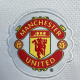 2010/2011 Man Utd Away  Long Sleeve Retro Soccer Jersey (欧冠版\胸前字)
