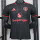 25/26 Man Utd  Black Special Edition Player Version Soccer Jersey翻领红色胸前广告