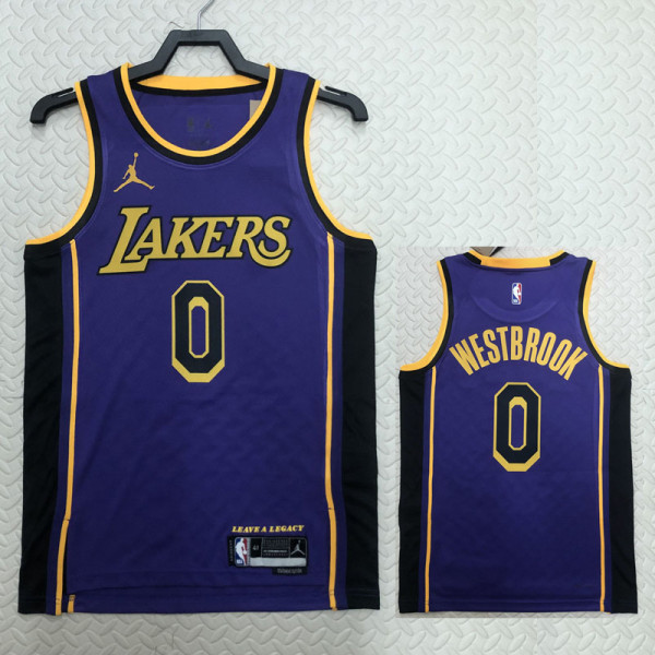 22/23 LAKERS WESTBROOK #0 Purple Top Quality Hot Pressing NBA Jersey (Trapeze Edition)