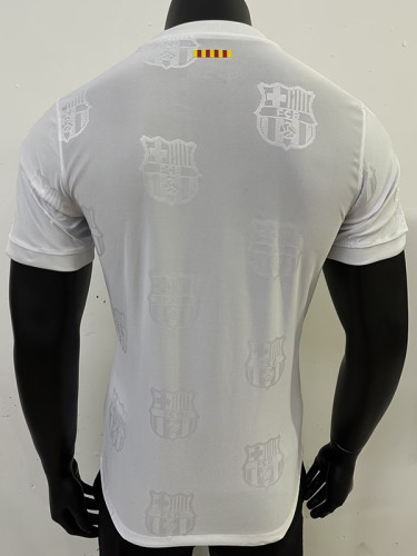 25/26 BAR White Team Logo Special Edition  Player Version Soccer Jersey