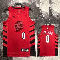 22/23 TRAIL BLAZERS LILLARD #0 Red Top Quality Hot Pressing NBA Jersey (Trapeze Edition)