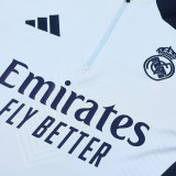24/25 RMA Light Blue  Player Version Half Pull Tracksuit  (球员版浅蓝、半拉链)