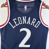 24/25 Clippers LEONARD #2 Navy Blue Away Top Quality Hot Pressing NBA Jersey
