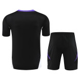 24/25 RMA  Black(Purple Shoulders) Training Short Suit(黑色紫肩）