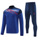 24/25 JO Blue Half Zipper Sportswear # 810蓝彩(半拉链)
