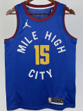 20/21 Nuggets JOKIC #15 Blue Top Quality Hot Pressing NBA Jersey (Trapeze Edition) 飞人版