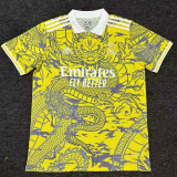 25/26 RMA Yellow Dragon Pattern Special Edition Fans Soccer Jersey