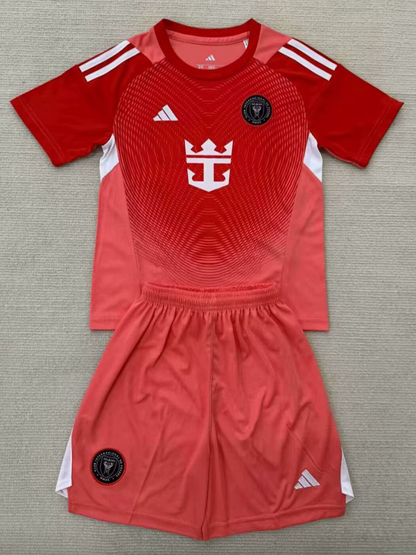 25/26 Inter Miami Orange Goalkeeper Kids Soccer Jersey