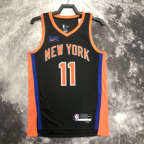 22/23 KNICKS BRUNSON #11 Black City Edition Top Quality Hot Pressing NBA Jersey