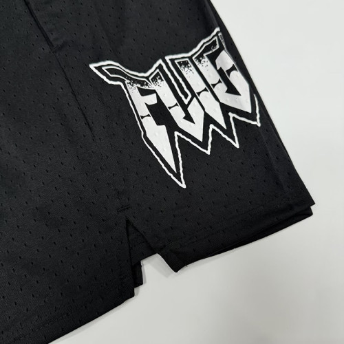 24/25 N48 JOR Black Breathable Sports  shorts(带孔、前带图标)