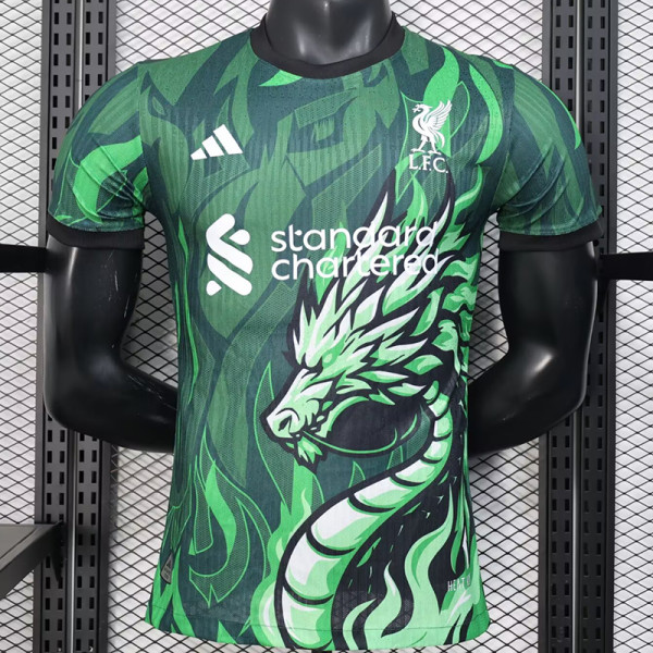 25/26 LIV Green Diagram Player Version Soccer Jersey