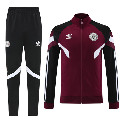 25/26 Ajax Maroon Jacket Tracksuit#06