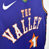 24/25 SUNS BOOKER #1 Blue City Edition Top Quality Hot Pressing Retro NBA Jersey