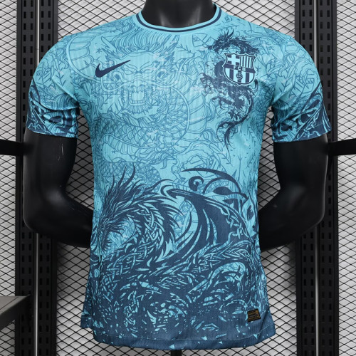 24/25 BAR Blue Dragon Pattern Edition Player Version Soccer Jersey
