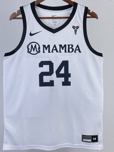 2023 LAKERS BRYANT #24 White MAMBA Top Quality Hot Pressing NBA Jersey