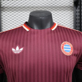 25 /26 Bayern Retro Edition Red Player Version Soccer Jersey