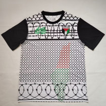 25/26 Palestino Deportivo Wire Mesh White Retro Soccer Jersey