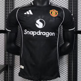 25/26  Man Utd Black Special Edition Player Version Soccer Jersey(白边）