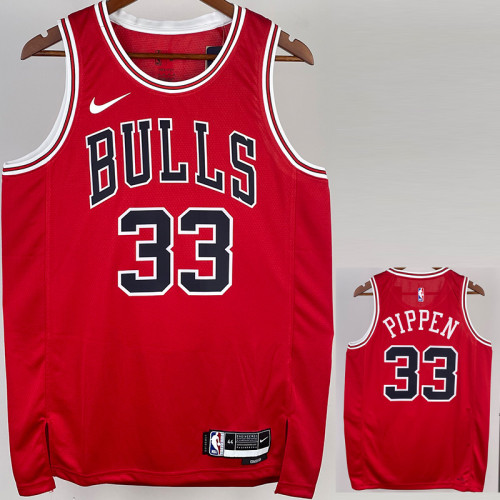 22/23 BULLS PIPPEN #33 Red Top Quality Hot Pressing NBA Jersey