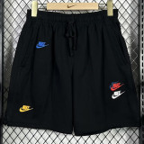 24/25 NK Black Cotton shorts(002、前彩色标、全棉)