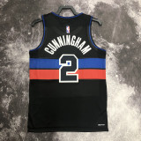 22/23 Pistons CUNNINGHAM #2 Black Top Quality Hot Pressing NBA Jersey (Trapeze Edition)