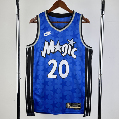 23/24 Magic FULTZ #20 Dark Blue Top Quality Hot Pressing NBA Jersey (Retro Logo)(V领)