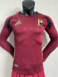 2024 Belgium Home Long Sleeve  Player Version Soccer Jersey(长袖)