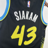 23/24 Indiana Pacers SIAKAM #43 Black City Edition Top Quality Hot Pressing NBA Jersey