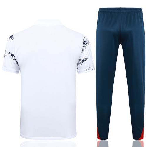 26/27 PSG White Polo Collar Pants Set
