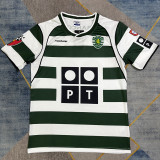 2002/2003 Sporting Lisbon Home Retro Soccer Jersey(With number、C、RONALDO#28）带号